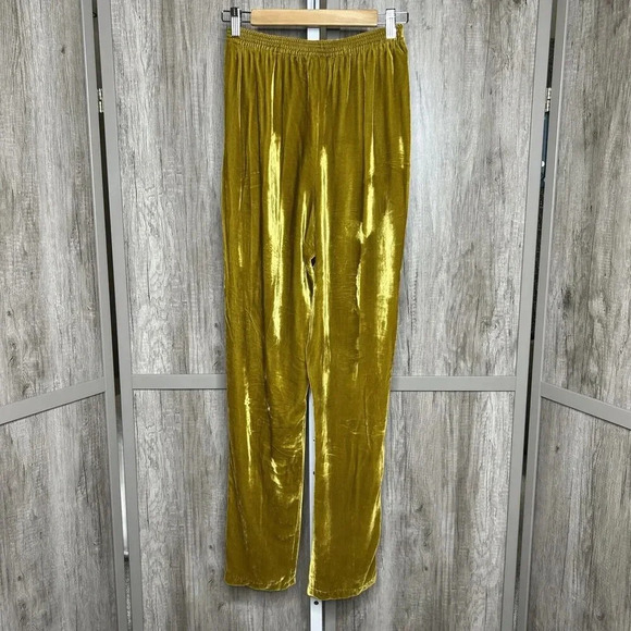 Anne Namba Velvet Pants Pull On Elastic Waist Lagenlook Bohemian Size M - Picture 6 of 6